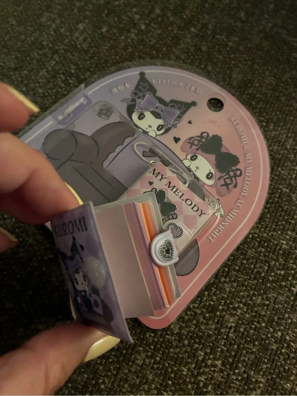 Sanrio Kuromi & My Melody Pink Purple mini book Set